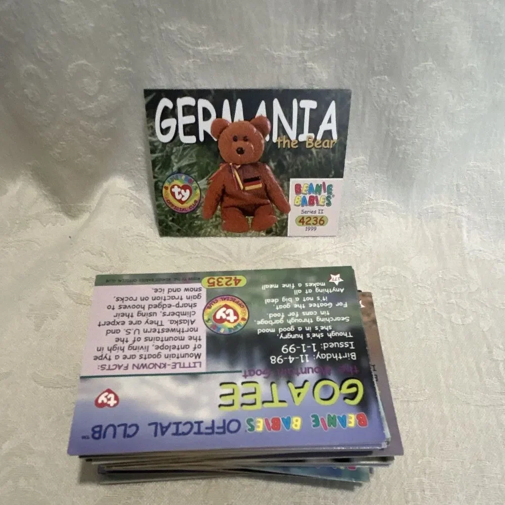 Lot of 60 Vintage 1999 Ty Beanie Babies Official Club Series II Trading Cards